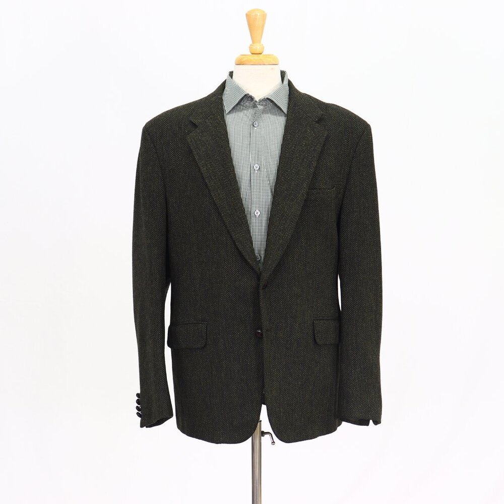 Tom James 44R Green HB 2-Button Sport Coat Blazer Jacket T247
